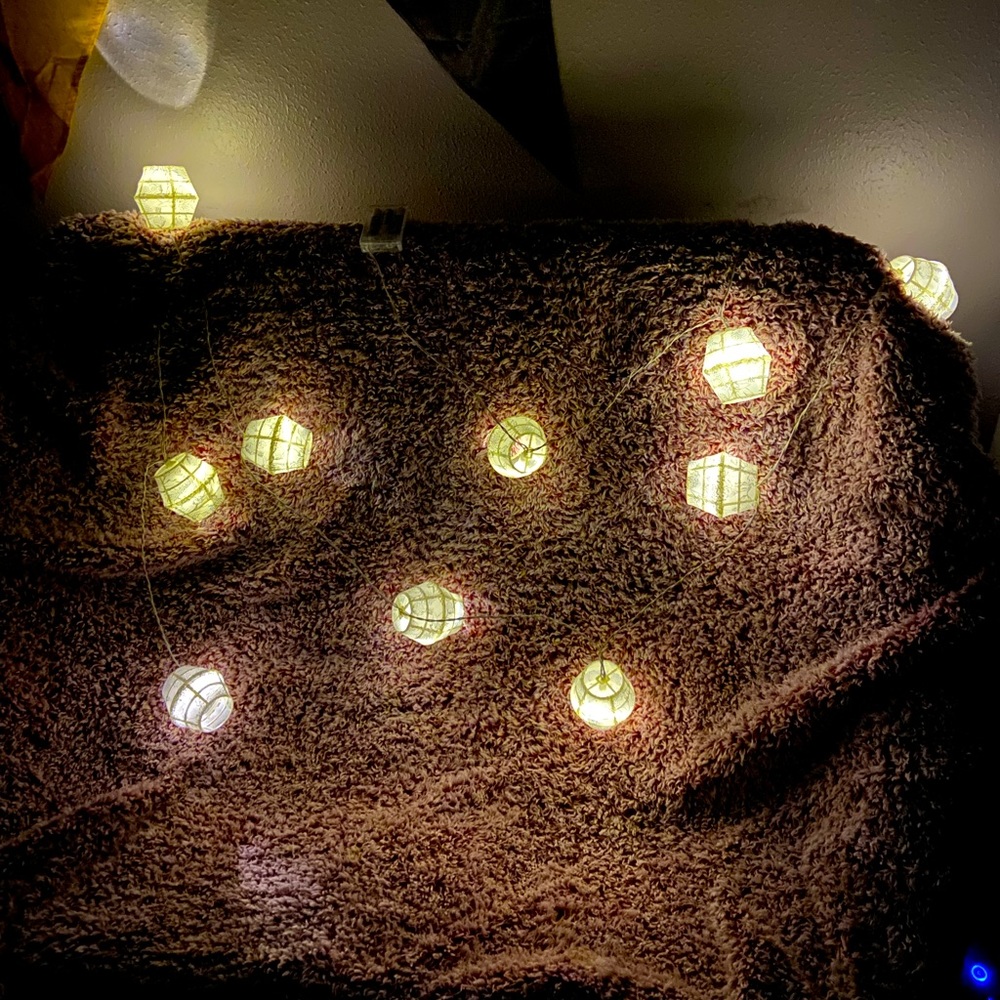 Paper lantern fairy lights